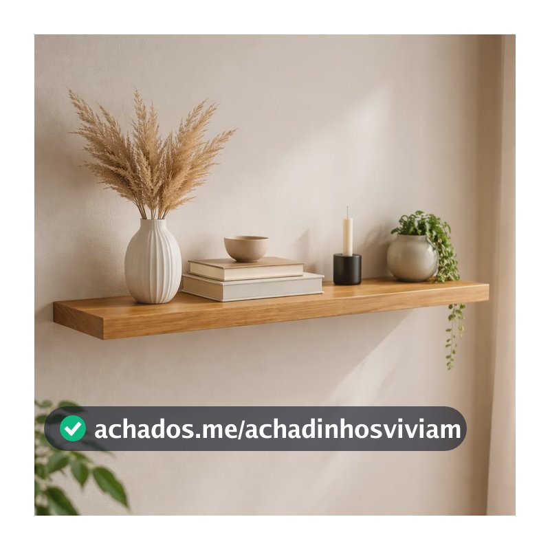Prateleira 120x20 Mdf 25mm Com Suporte Invisível Freijó