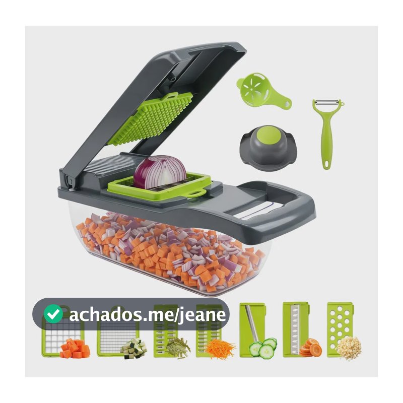 Cortador De Legumes 14 Em 1 Fatiador Ralador Inox