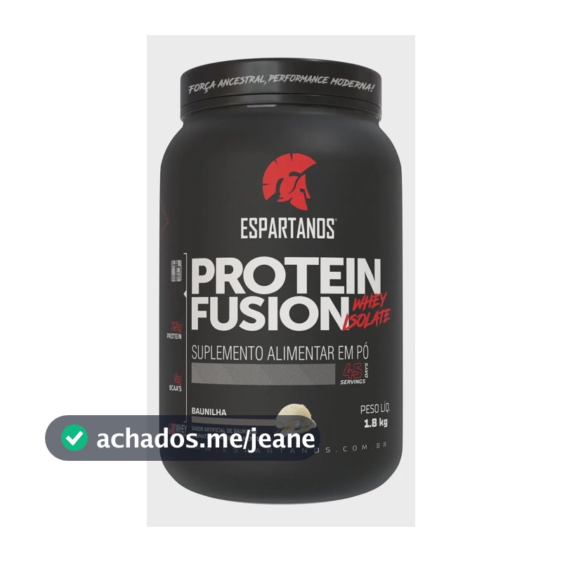 Proteína Espartanos Sports Protein Fusion Whey Isolate sabor Baunilha x 1.8kg