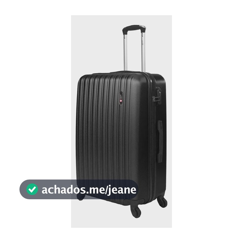 Mala De Viagem Abs Rodas 360 Londres Swiss Move Preto G