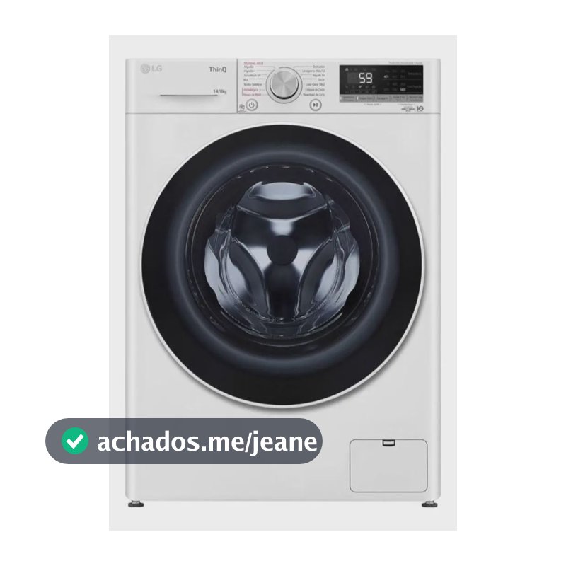 Lava e Seca Smart LG VC4 14kg Branca com Inteligência Artificial AIDD - 127V