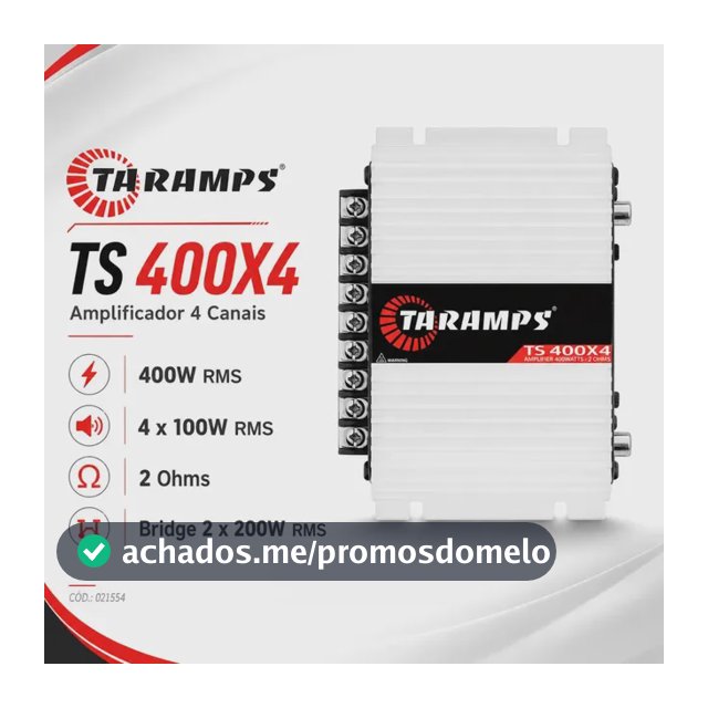 Modulo Taramps 400 Rms Ts-400 Ts400x4 T400 4 Canais V6