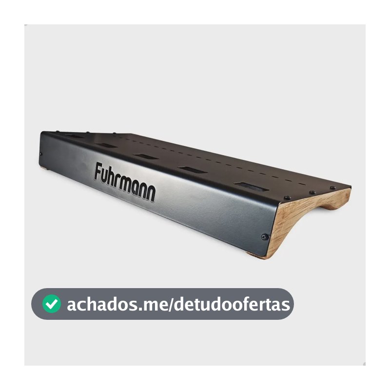 Pedalboard Luxo Detalhe Em Madeira Universal Com Velcro Cor Preto Fuhrmann PB5