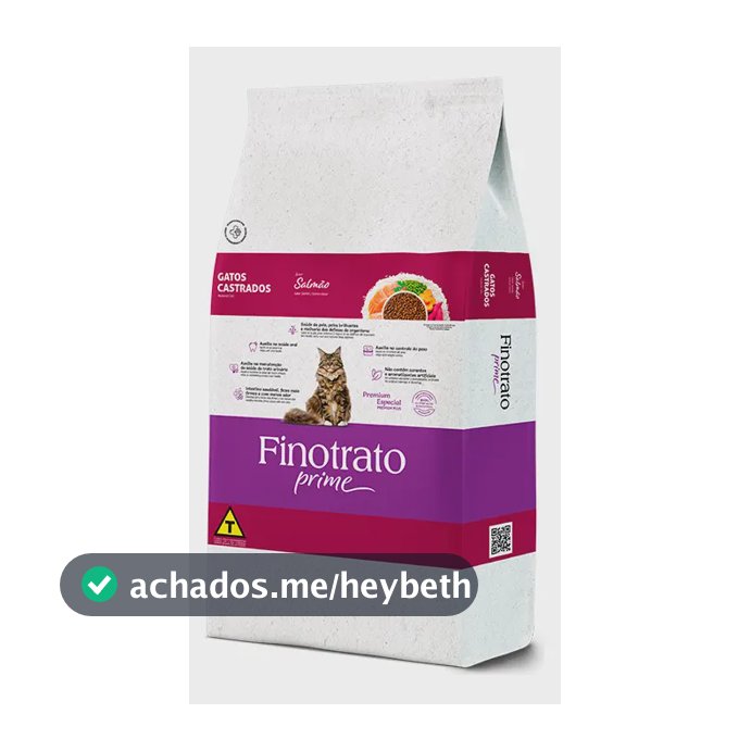 Ração Seca Finotrato Salmão para Gatos Adultos Castrados 10,1kg