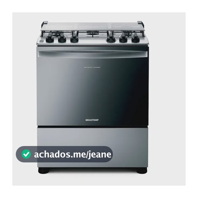 Fogão Brastemp BFS5NCR 5 Bocas Cor Inox Tipo de conexão Gás engarrafado