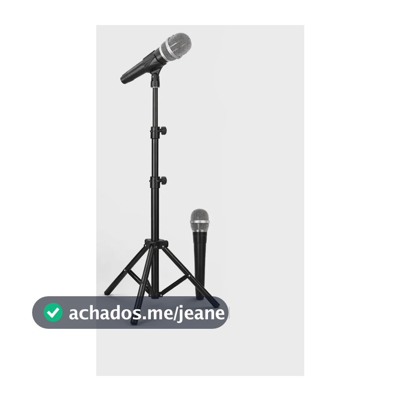 Pedestal Tripé Profissional para Microfone Universal: Reforçado, Ajustável a 2,10m e em Metal
