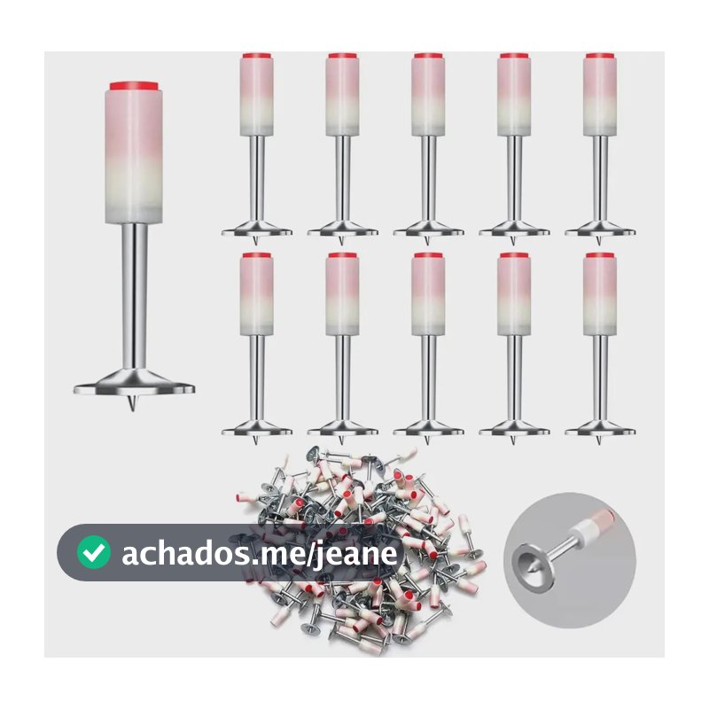 Kit 250 Pc Pino Para Pistola Finca Pino Com Arruela Cônica 2.5 Cm 4 Cm