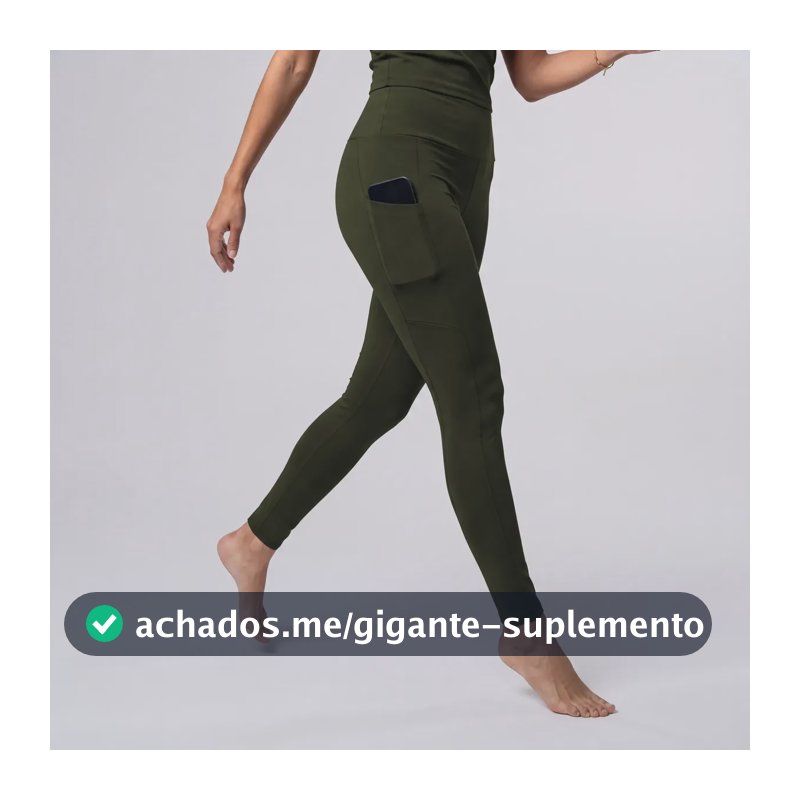 Calça Legging Fitness Cintura Alta Mercado Livre Basics Verde-musgo Liso P