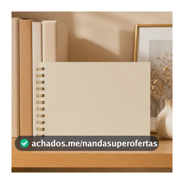 Álbum Scrapbook Namorados 15x21cm 50 Pág Capa Dura Colorida Bege