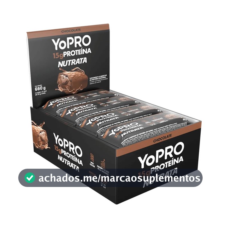 Barra de proteína Nutrata de sabor Chocolate x 12 un