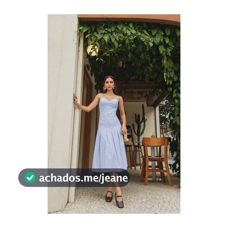 Vestido Feminino Tricoline Listrado Det. Drapeado 7370 Azul-celeste Listras P