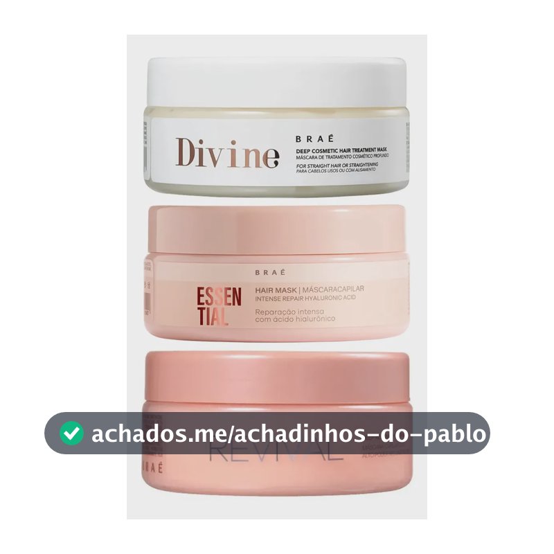 Braé Cronograma Capilar 3 Máscaras Divine,essential,revival