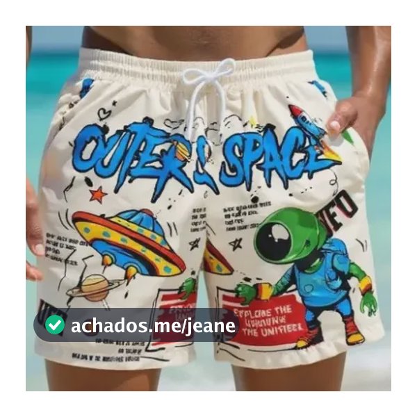 Shorts De Praia Masculinos Com Estampa Digital Para O Verão