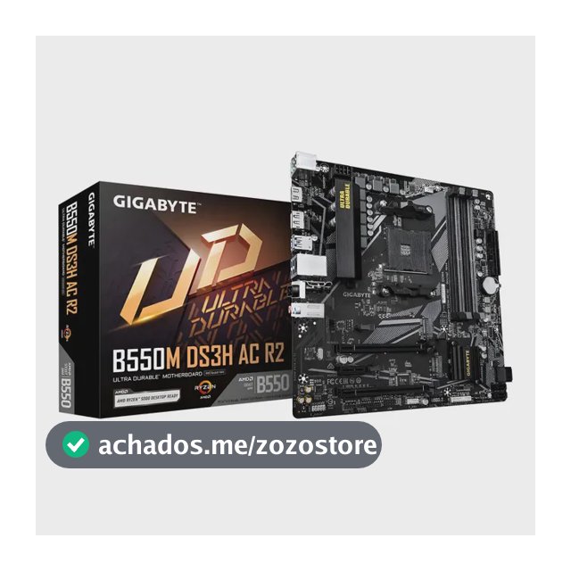 Placa Mãe Gigabyte B550m Ds3h Ac R2 Preto