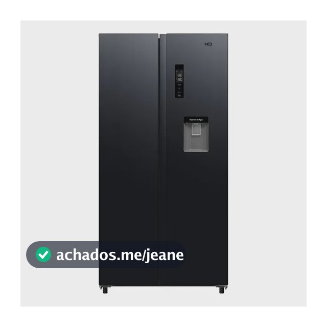 Geladeira Side By Side Frost Free 480l Hq Hq-480sbswd Preta 110v