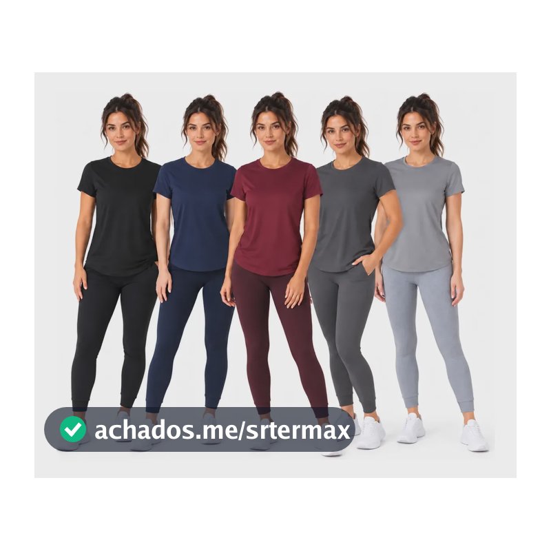Kit 5 Camisetas Dry Fit Feminina Academia Corrida Esportiva Sortidos Dry Fit G