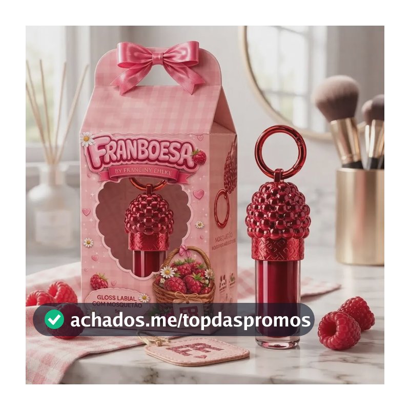 Gloss Labial Franboesa By Franciny Ehlke Hidratante Chaveiro Frambo