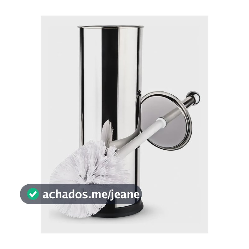 Escova Sanitária Inox Com Suporte Aço Inox Banheiro 2 Peças