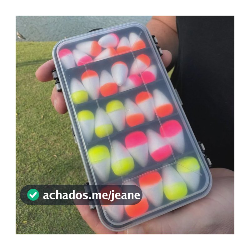 Kit 40 Boias De Pesca Com Estojo Lambari Vários Tamanhos Multicolorido