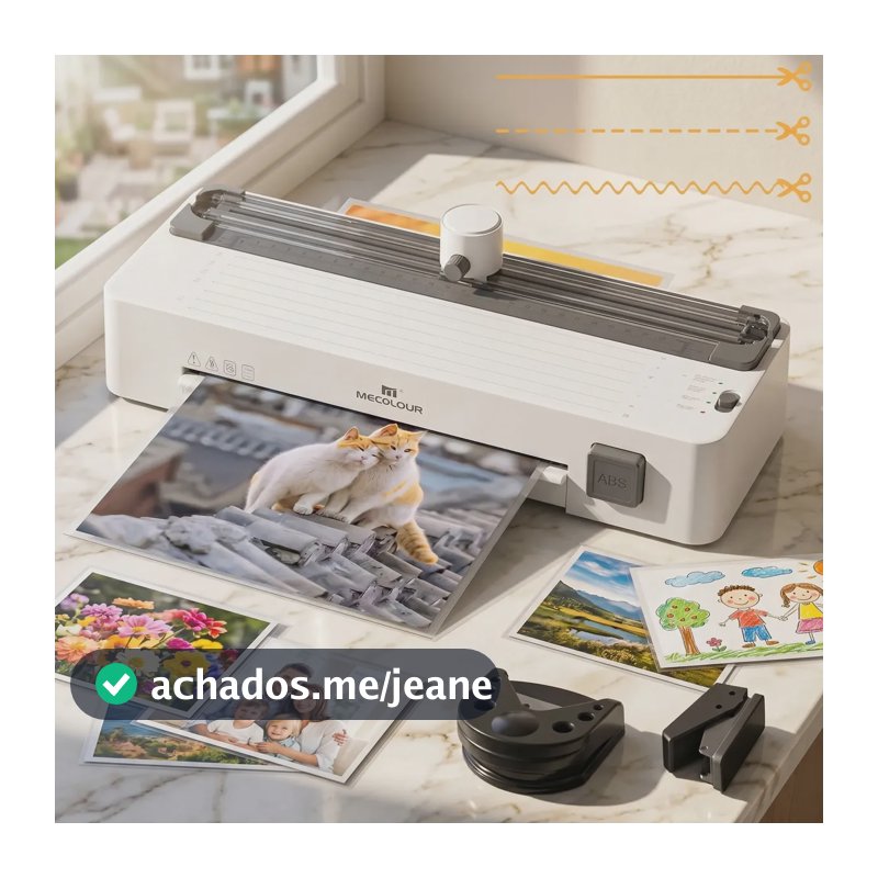 Maquina Laminadora Multifuncional 10 Em 1 Plastificadora A4 Mecolour GL618