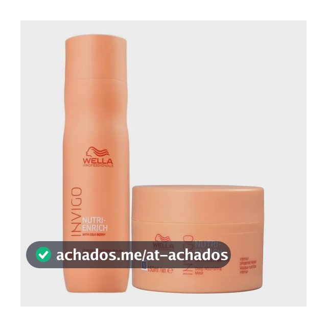 Kit Invigo Nutri Enrich Shampoo 250ml E Máscara 150ml