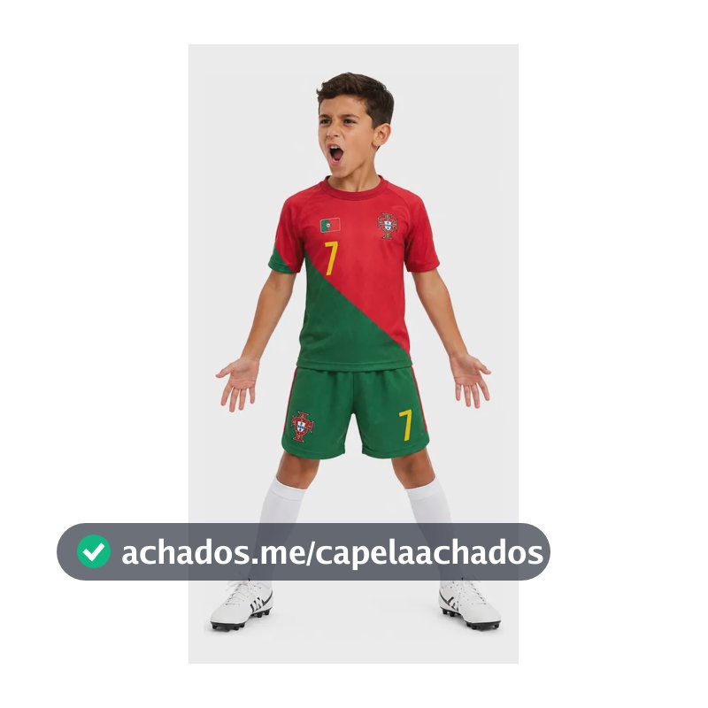 Camiseta E Shorts Do Portugal Cr7 Copa Do Mundo Infantil Portugal Vermelho Cristiano Ronaldo 8