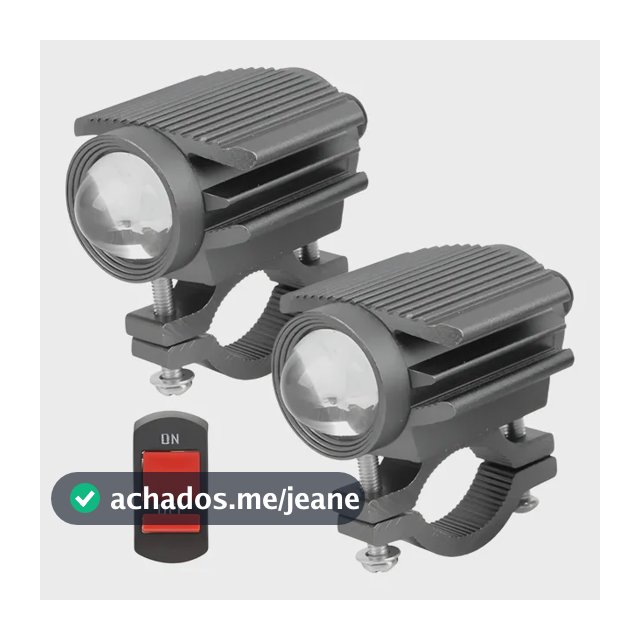 1par Farol De Led Farol Milha Moto Auxiliares Dual Color Luz Transparente