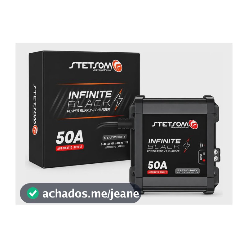 Fonte Automotiva Digital Stetsom 50a Amperes Carregador Preto