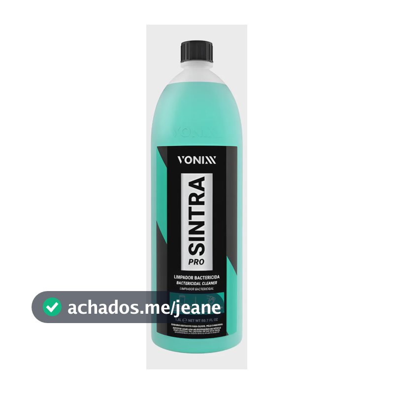 Sintra Pro Limpeza Interna Veiculos Vonixx Bactericida 1,5l