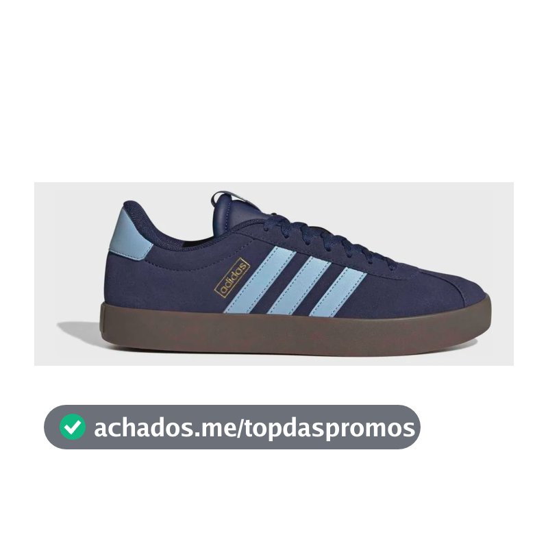 Tênis Casual Masculino Vl Court 3.0 adidas Azul Liso 37 Br