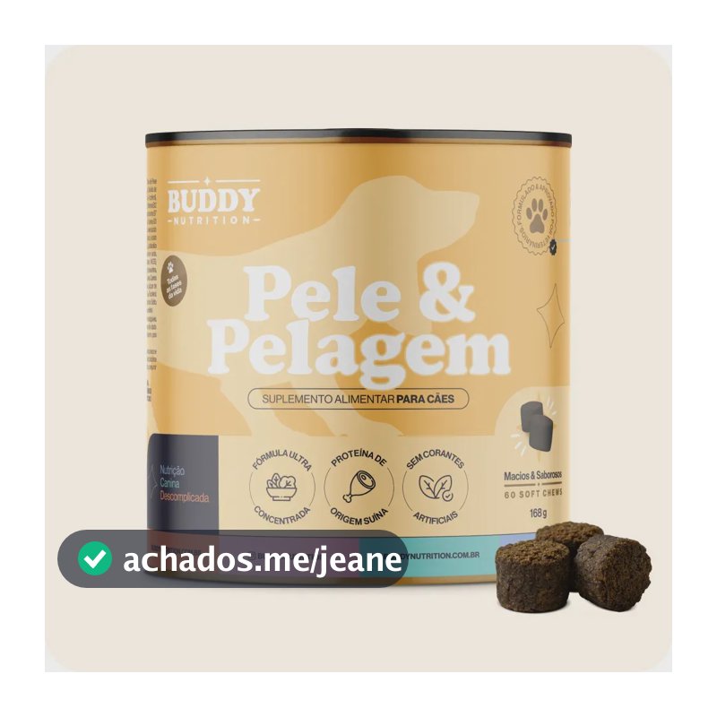 Buddy Nutrition - Pele & Pelagem - 60 Soft Chews 168g