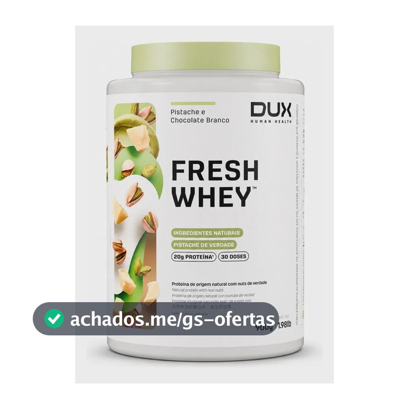 Proteína Dux Nutrition FreshWhey em pó sabor Pistache e Chocolate Branco x 900g