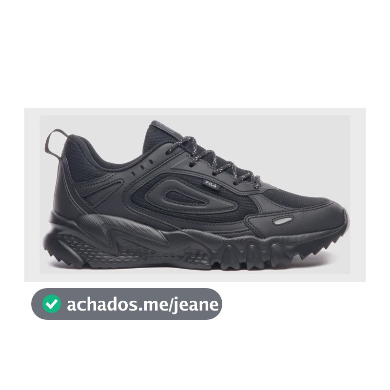 Tênis Casual Masculino Venture Tracer Lite Fila Preto/grafite Liso 40 Br