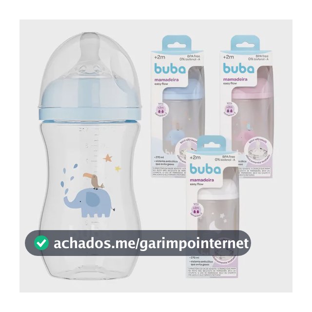 Mamadeira Easy Flow 270ml Fluxo Tam 2 +2meses Ultrasoft Buba