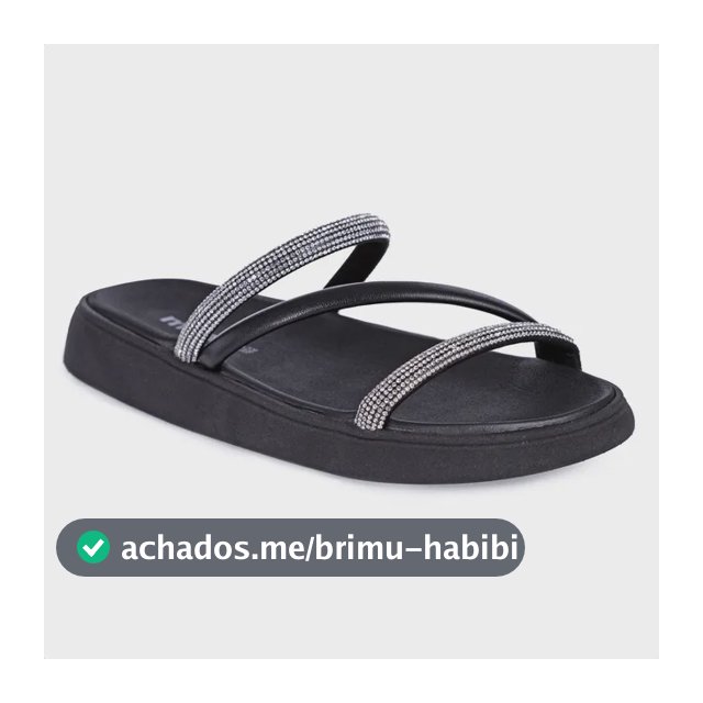 Sandalia Papete Moleca Feminina Tiras Strass Macia Original