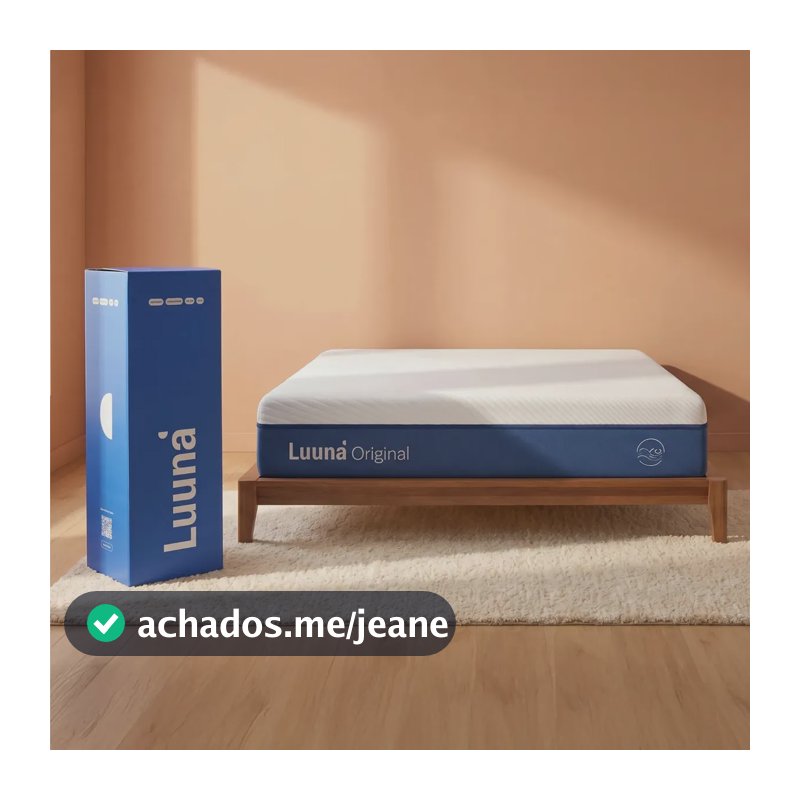 Colchão Casal Luuna Original, Espuma 24cm com Bloqueio de Movimento, 10 Anos de Garantia