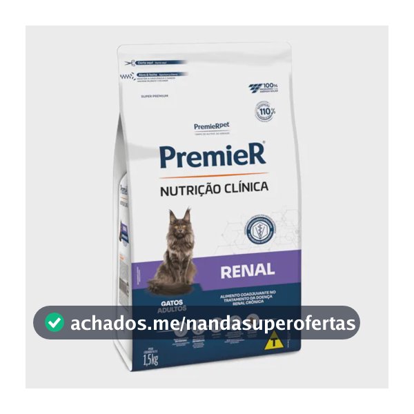 Racao Premier Nutrição Clínica Renal Para Gatos 1,5kg