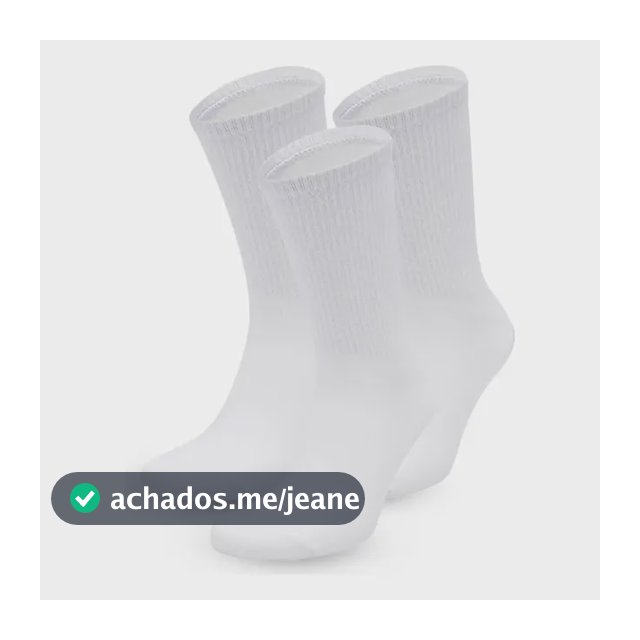 Kit 12 Pares Meia Cano Alto Canelada Algodão Adulto Unissex