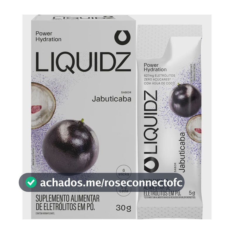 Liquidz® Eletrólitos Zero Açúcar - Jabuticaba - 6 Sachês