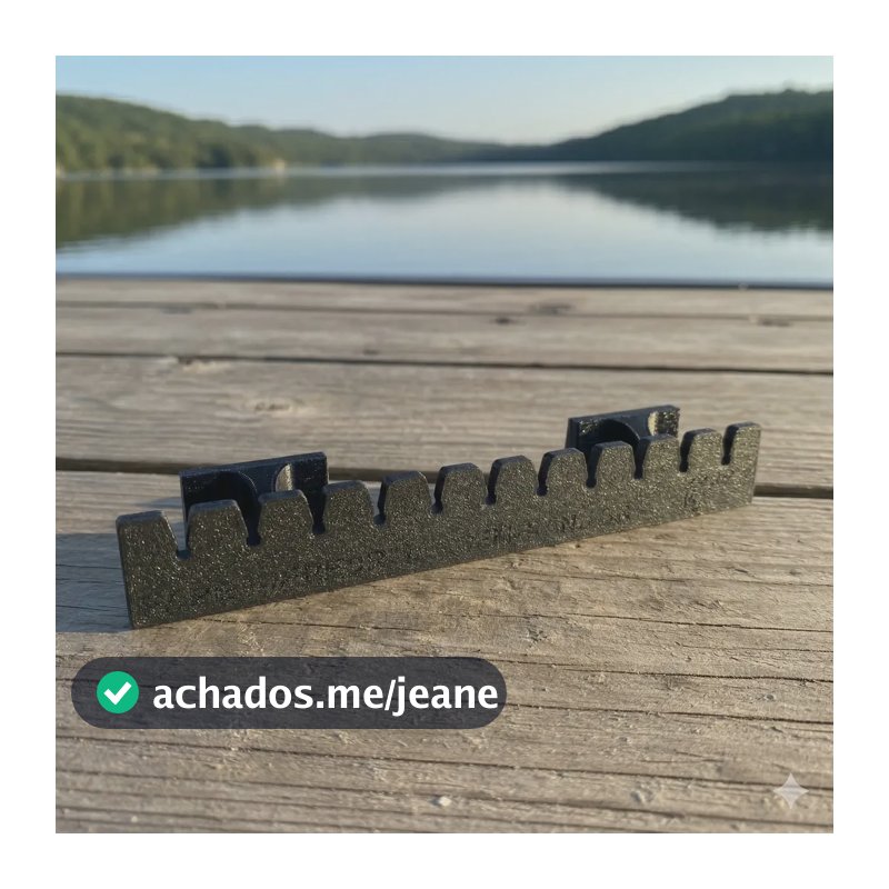 Suporte Organizador 11 Iscas Artificiais P/ Barco E Caiaque Preto