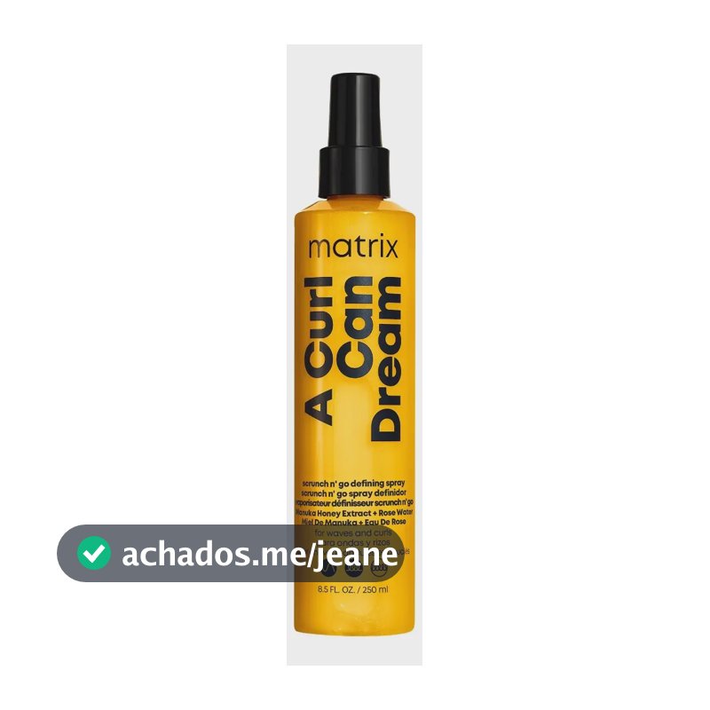 Spray Ativador De Cachos E Ondas Profissional A Curl Can Dream Matrix 250ml
