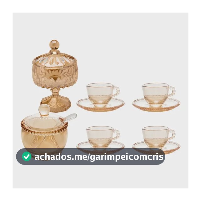 Kit Xicara Café Bomboniere Acucareiro Pearl Cristal Wolff Âmbar Bolinha Perola
