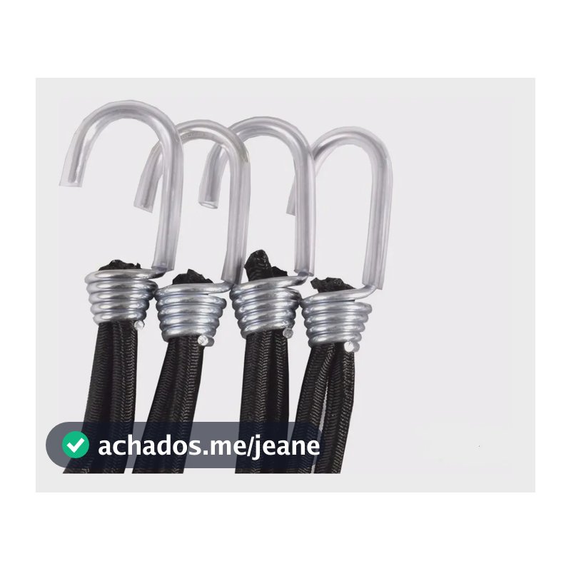 100 Extensor Elástico Para Lona De Caminhão Preto