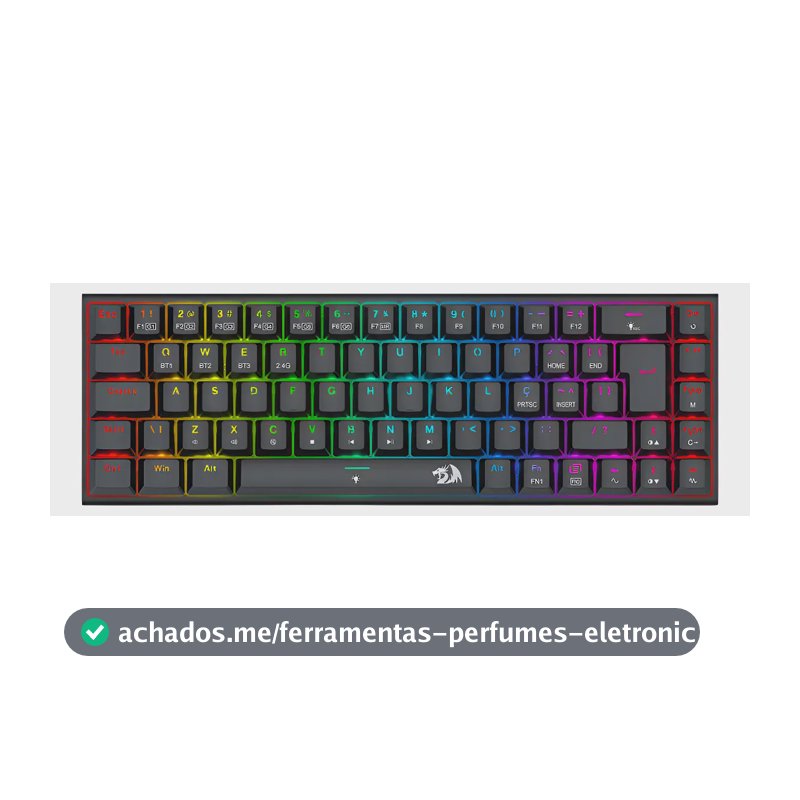 Teclado Redragon Ryze Pro Rgb Abnt2 Switch Marrom Cor De Teclado Preto Idioma Português Brasil