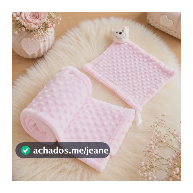Manta Cobertor Bebê C/ Naninha Infantil Premium 1 Peça