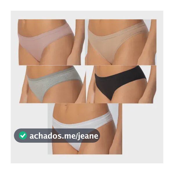 Calcinha Lupo Tanga Ref. 40354 Kit Com 5 Peças