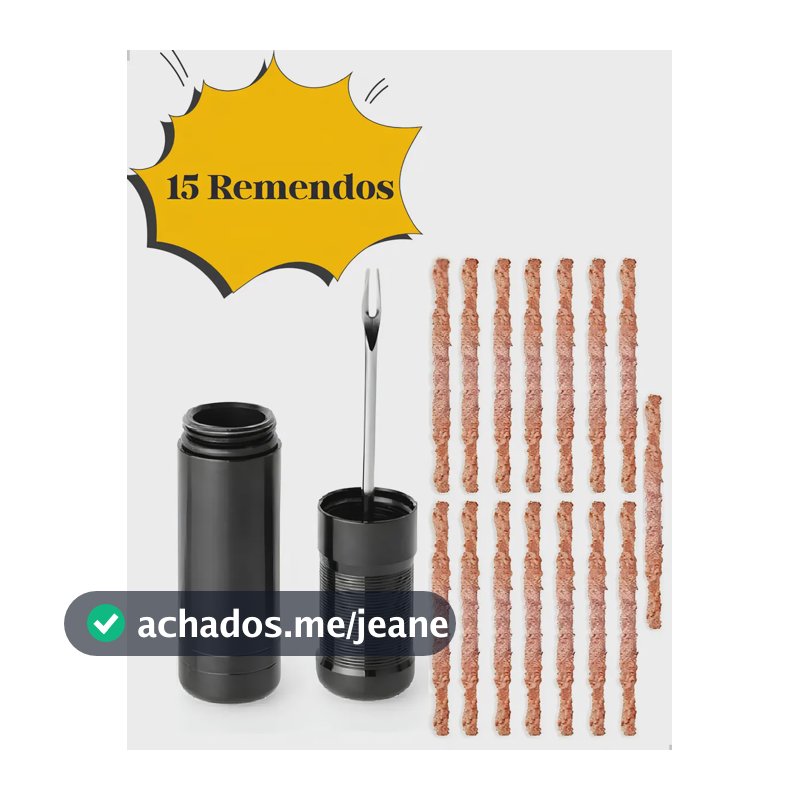 Kit Ferramenta de Reparo Pedal Pulse para Pneu Tubeless com 15 Tiras