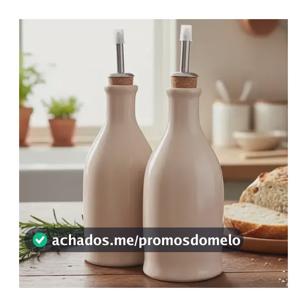 Porta Azeite E Vinagre Em Cerâmica 260ml Colorido Galheteiro