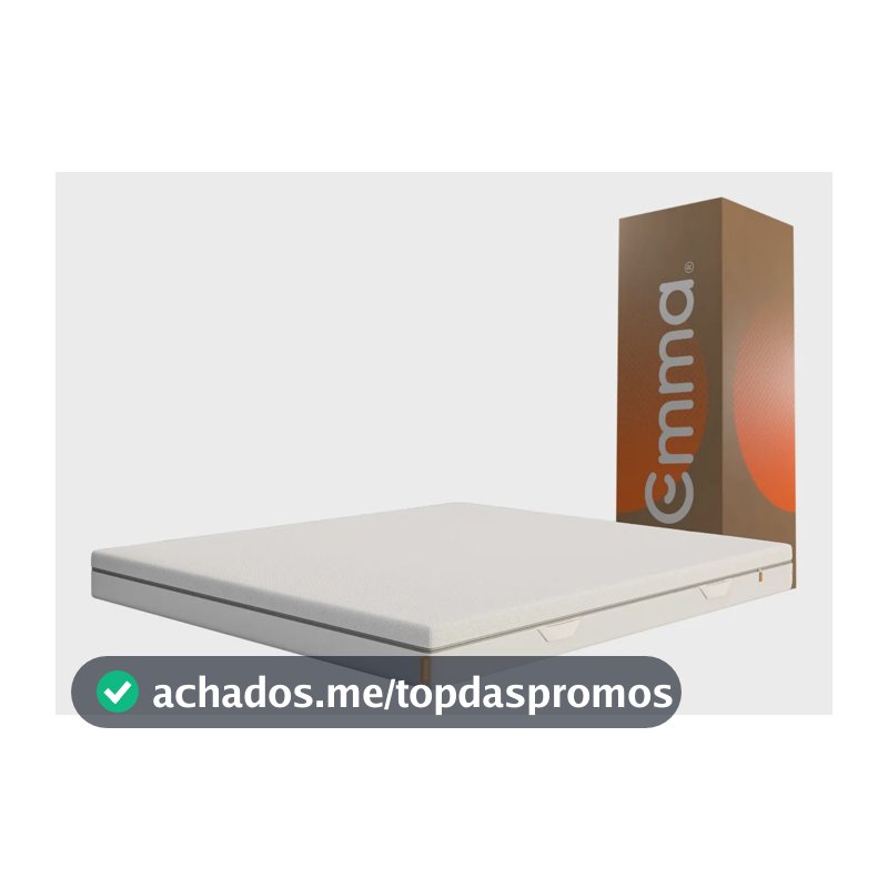 Colchão Casal Emma Duo Comfort 138x188cm, Dupla Face, à Vácuo, Suporte Ideal para o Corpo, Alta Durabilidade, Capa Lavável