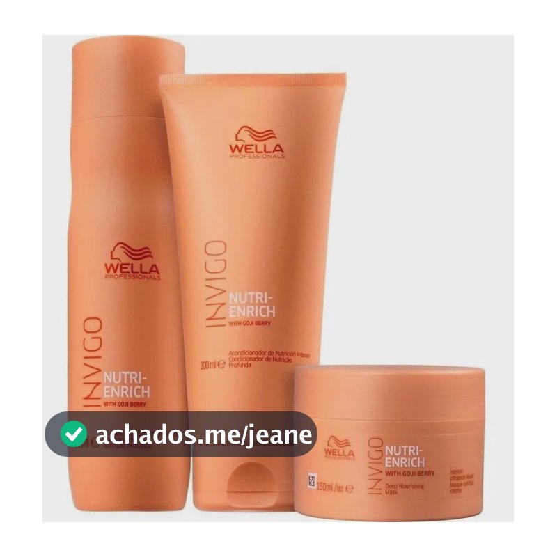 Kit Wella Invigo Nutri Enrich Shampoo + Condicionador + Másc